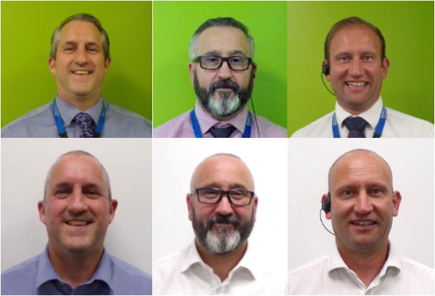 Picture HMP Peterborough staff before and after their haircuts