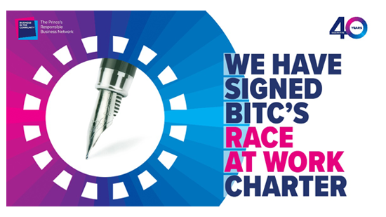We have signed BITC&#039;s race at work charter